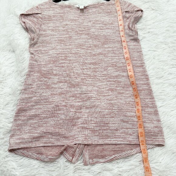 Women Market and Spruce Boat Neck Top in Heathered Red Size Small - Picture 3 of 7